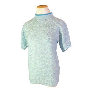 Vintage Rinardo Size S Blue Short Sleeve Sweater Zefkrome